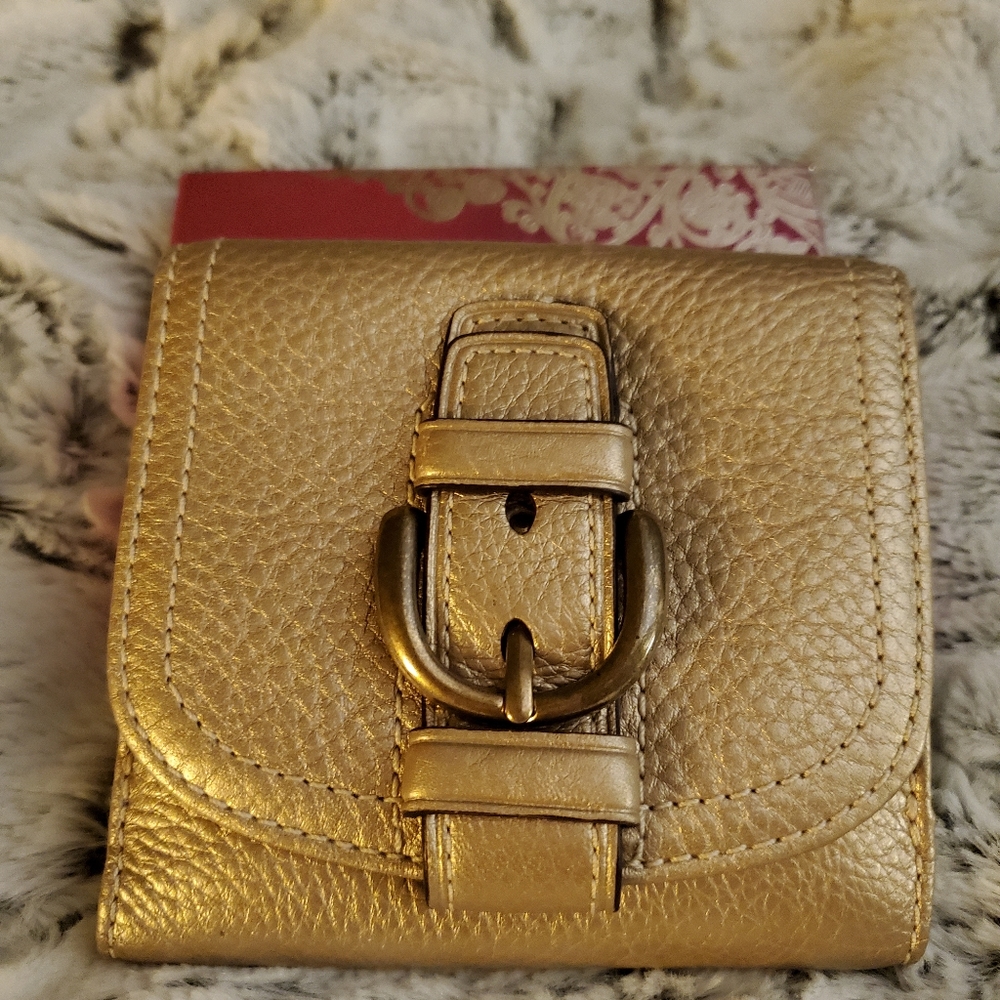 Coach wallet- Gold tone